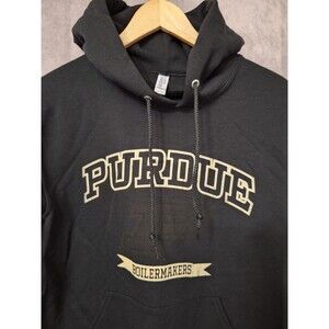 VTG Purdue Boilermakers Hoodie Men S Black Sweatshirt Team College Student Y2K